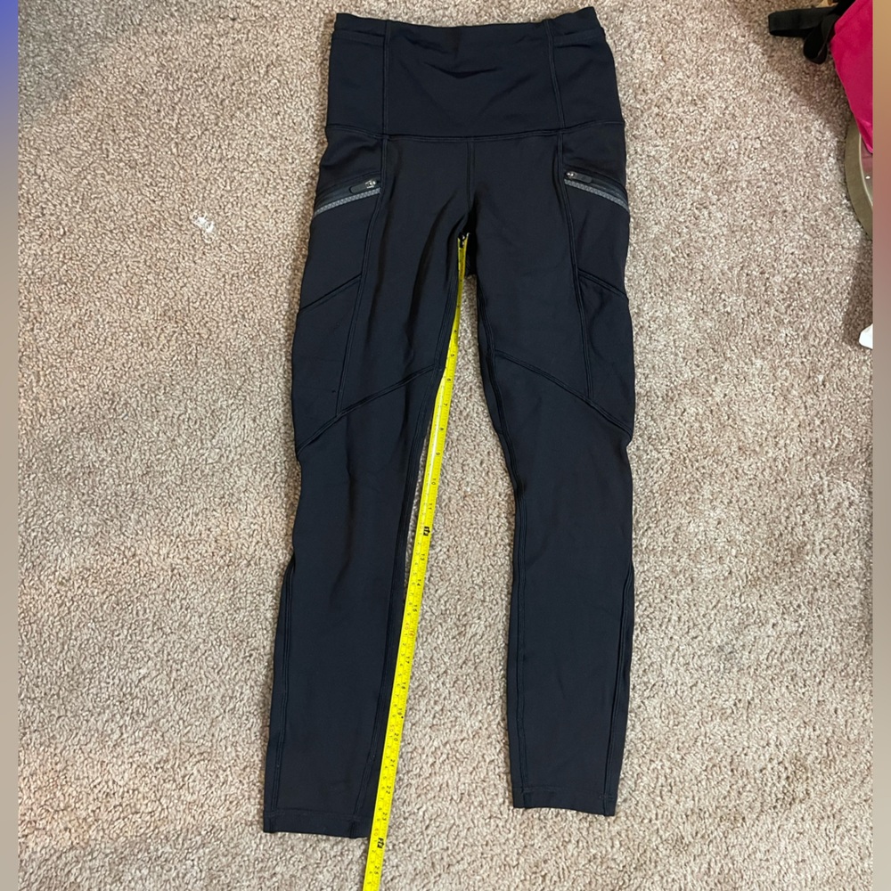 Lululemon black fleece lined legging